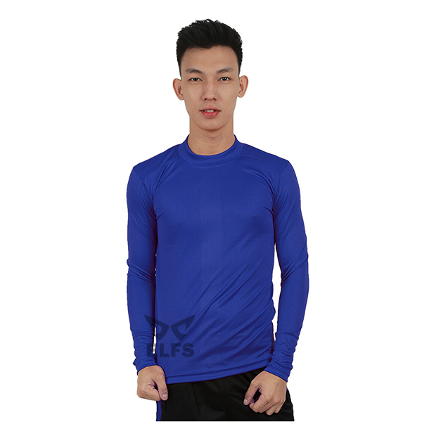 Baselayer Jersey Lengan  Panjang  Training Spandek Biru  Tua  