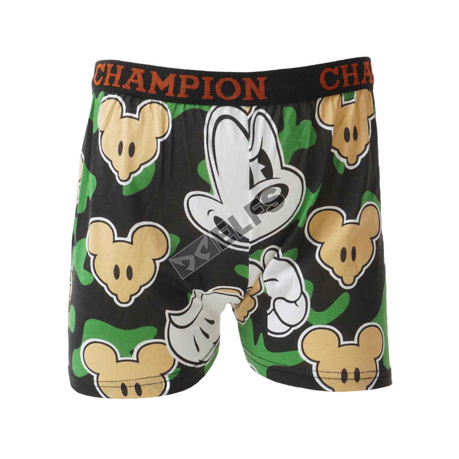 Boxer Pria Dewasa Celana Dalam Santai Mickey Mouse Hijau 