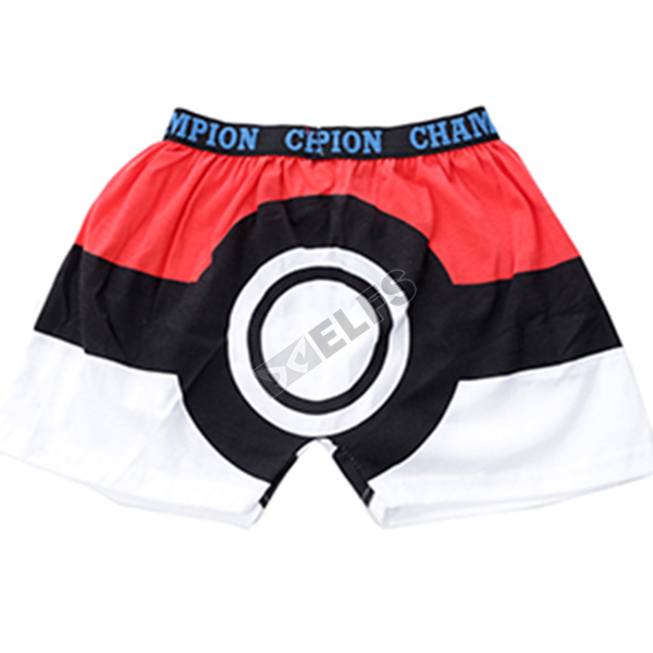 Boxer Pria  Dewasa Celana  Dalam  Santai Pokeball Merah Cabe 