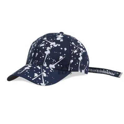 BASEBALL TALI PANJANG Unisex Topi Baseball Twill Panjang Belt Paint Putih Biru Dongker 1 0