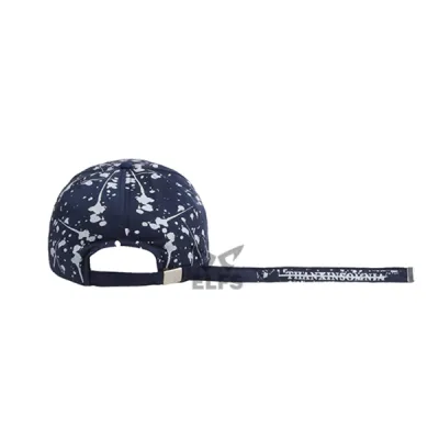 BASEBALL TALI PANJANG Unisex Topi Baseball Twill Panjang Belt Paint Putih Biru Dongker 3 2