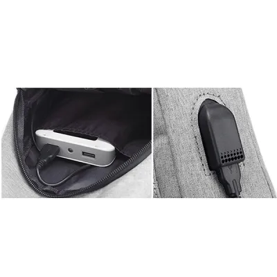 TAS PUNDAK TAS SELEMPANG USB PORT CHARGER SMART CROSSBODY SLING BAG ABU MUDA 9 8