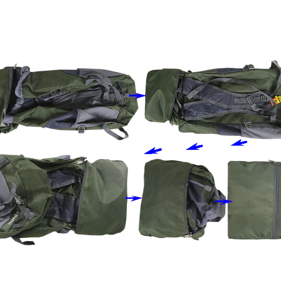 CARRIER Tas Ransel Gunung Lipat Anti Air 35L Foldable Waterproof Carrier 018 Hijau army 7 _1_copy
