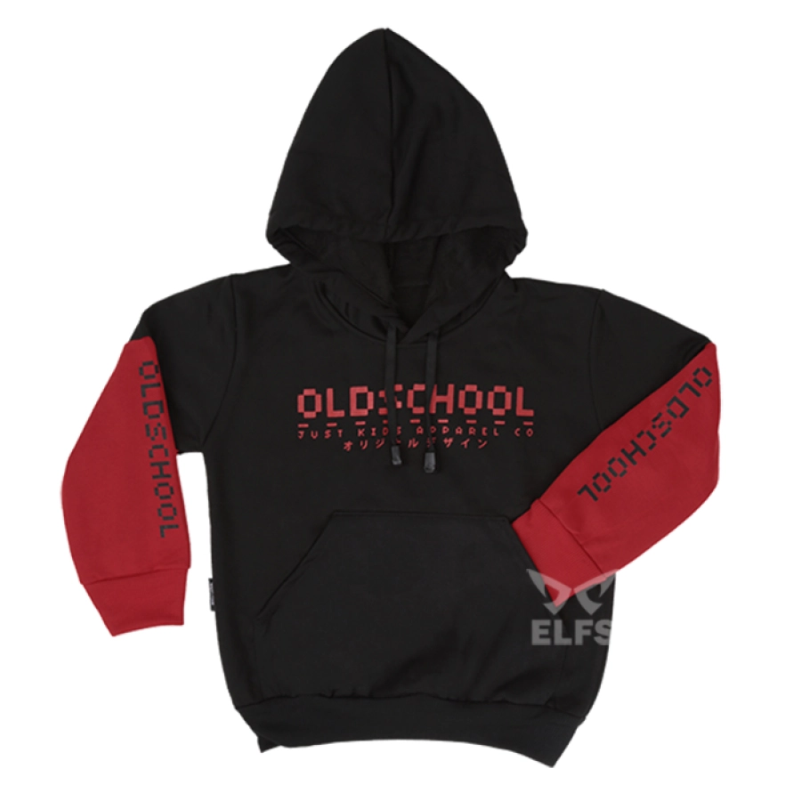 HOODIE ANAK Jaket Jumper Anak Gambar Sablon Old School Fleece Hitam 1 ahpl_jumper_anak_oldschool_hx_0