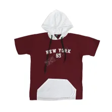 KAOS ANAK & BALITA Kaos Hoodie Anak Balita 28 Tahun Pendek Newyork Merah Cabe