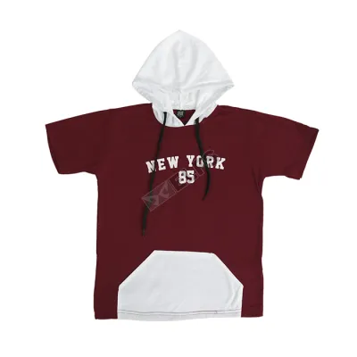 KAOS ANAK & BALITA Kaos Hoodie Anak Balita 2-8 Tahun Pendek Newyork Merah Cabe 1 ahpl_kaos_hoodie_newyork_mc_copy