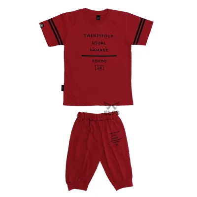 SETELAN ANAK & BALITA Setelan Baju Celana Anak Laki Laki Sablon Twentyfour Merah Cabe 1 aks_twentyfour_mc_00_copy