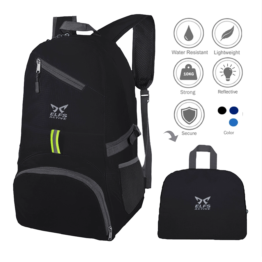 DAY PACK Tas Ransel Lipat Anti Air 25L Foldable Water Resistant Backpack 02 Diagonal  ELFS Hitam 1 backpack_delve_25l_black_0_copy