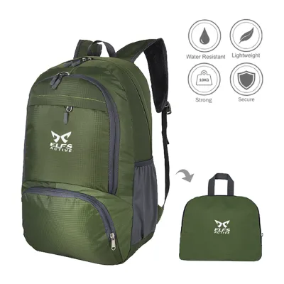DAY PACK Tas Ransel Lipat Anti Air 25L Foldable Water Resistant Backpack 01 ELFS Hijau Army 1 bacpack_verve_25l_army_0