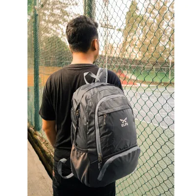 DAY PACK Tas Ransel Lipat Anti Air 25L Foldable Water Resistant Backpack 01 ELFS Abu Tua 5 bacpack_verve_25l_gray_4