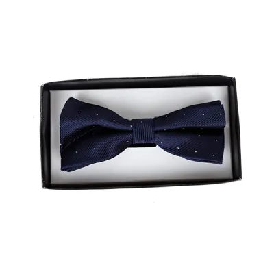 DASI KUPU MOTIF Dasi Kupu Kupu Pria Pesta Wisuda Polyester Tekstur Bow Tie Dot Biru Dongker 4 bow_tie_dot_bd_3