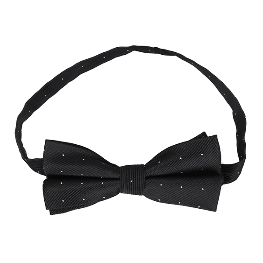 DASI KUPU MOTIF Dasi Kupu Kupu Pria Pesta Wisuda Polyester Tekstur Bow Tie Dot Hitam 2 bow_tie_dot_hx_1