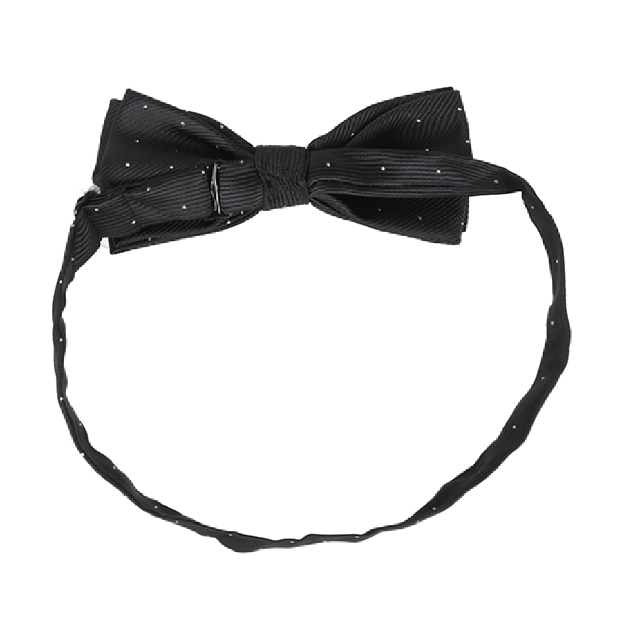 DASI KUPU MOTIF Dasi Kupu Kupu Pria Pesta Wisuda Polyester Tekstur Bow Tie Dot Hitam 3 bow_tie_dot_hx_2