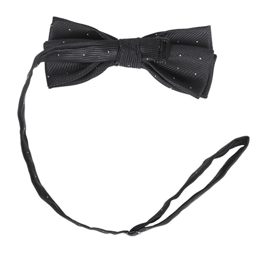 DASI KUPU MOTIF Dasi Kupu Kupu Pria Pesta Wisuda Polyester Tekstur Bow Tie Dot Hitam 5 bow_tie_dot_hx_3