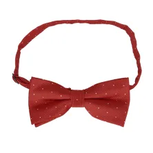 DASI KUPU MOTIF Dasi Kupu Kupu Pria Pesta Wisuda Polyester Tekstur Bow Tie Dot Merah Cabe