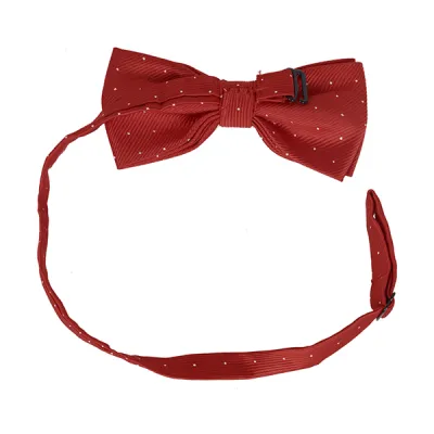 DASI KUPU MOTIF Dasi Kupu Kupu Pria Pesta Wisuda Polyester Tekstur Bow Tie Dot Merah Cabe 3 bow_tie_dot_mc_2