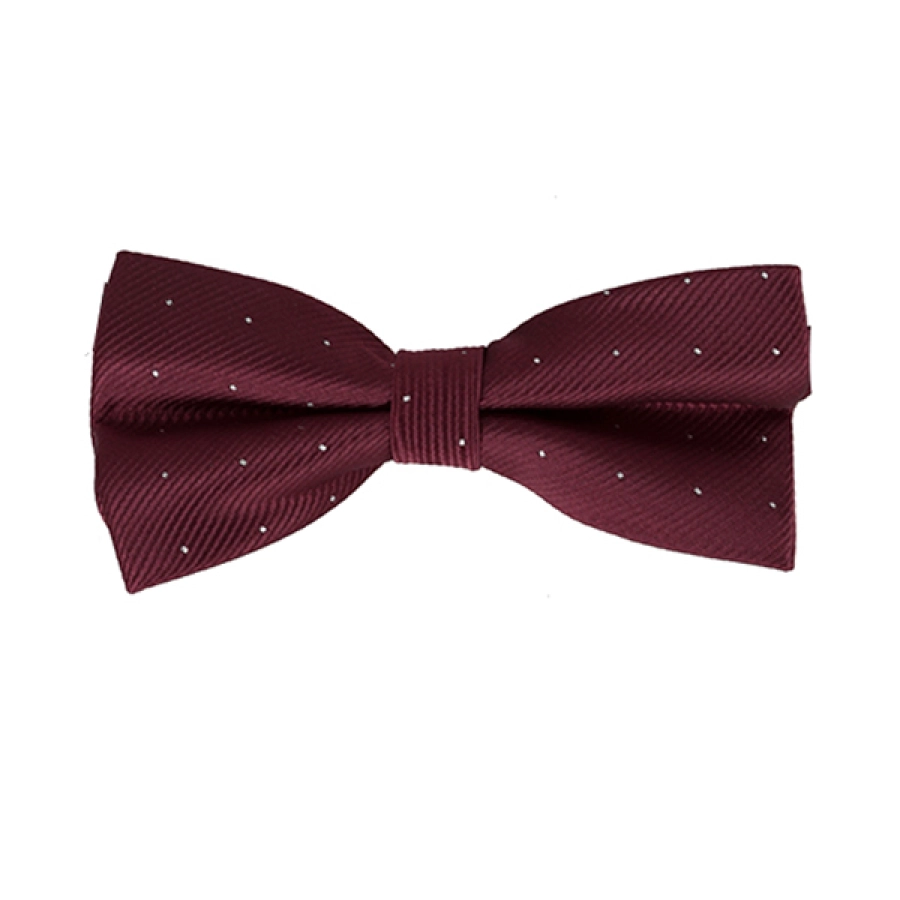 DASI KUPU MOTIF Dasi Kupu Kupu Pria Pesta Wisuda Polyester Tekstur Bow Tie Dot Maroon 1 bow_tie_dot_mo_0