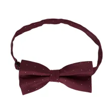 DASI KUPU MOTIF Dasi Kupu Kupu Pria Pesta Wisuda Polyester Tekstur Bow Tie Dot Maroon