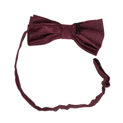 DASI KUPU MOTIF Dasi Kupu Kupu Pria Pesta Wisuda Polyester Tekstur Bow Tie Dot Maroon 3 bow_tie_dot_mo_2