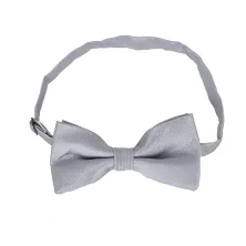 DASI KUPU MOTIF Dasi Kupu Kupu Pria Pesta Wisuda Polyester Tekstur Bow Tie Dot Silver