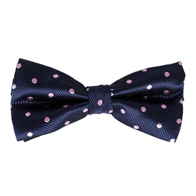 DASI KUPU MOTIF Dasi Kupu Kupu Pria Pesta Wisuda Polyester Tekstur Bow Tie Polkadot Biru Dongker 1 bow_tie_polkadot_bd_0