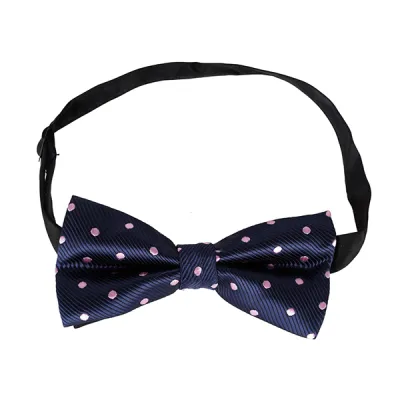 DASI KUPU MOTIF Dasi Kupu Kupu Pria Pesta Wisuda Polyester Tekstur Bow Tie Polkadot Biru Dongker 2 bow_tie_polkadot_bd_1