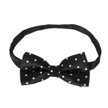 DASI KUPU MOTIF Dasi Kupu Kupu Pria Pesta Wisuda Polyester Tekstur Bow Tie Polkadot Hitam