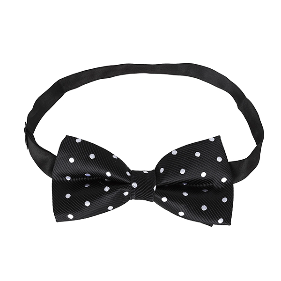 DASI KUPU MOTIF Dasi Kupu Kupu Pria Pesta Wisuda Polyester Tekstur Bow Tie Polkadot Hitam 2 bow_tie_polkadot_hx_1