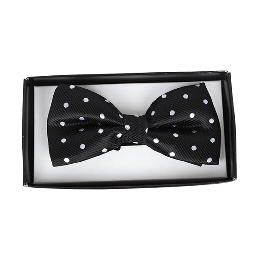 DASI KUPU MOTIF Dasi Kupu Kupu Pria Pesta Wisuda Polyester Tekstur Bow Tie Polkadot Hitam 4 bow_tie_polkadot_hx_3