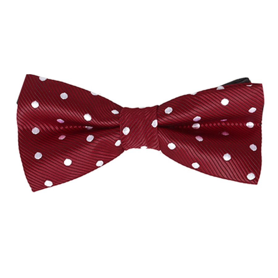 DASI KUPU MOTIF Dasi Kupu Kupu Pria Pesta Wisuda Polyester Tekstur Bow Tie Polkadot Merah Cabe 1 bow_tie_polkadot_mc_0