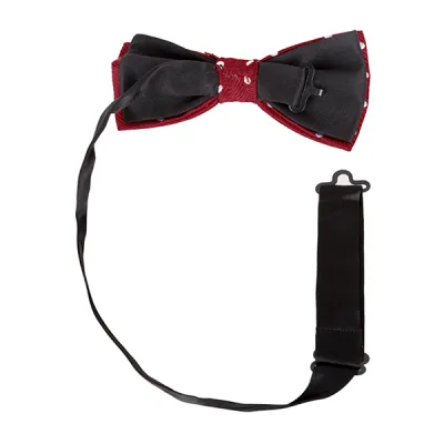 DASI KUPU MOTIF Dasi Kupu Kupu Pria Pesta Wisuda Polyester Tekstur Bow Tie Polkadot Merah Cabe 3 bow_tie_polkadot_mc_2