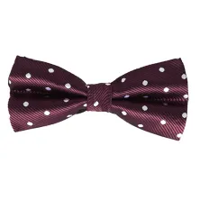 DASI KUPU MOTIF Dasi Kupu Kupu Pria Pesta Wisuda Polyester Tekstur Bow Tie Polkadot Maroon