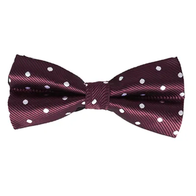 DASI KUPU MOTIF Dasi Kupu Kupu Pria Pesta Wisuda Polyester Tekstur Bow Tie Polkadot Maroon 1 bow_tie_polkadot_mo_0