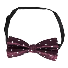 DASI KUPU MOTIF Dasi Kupu Kupu Pria Pesta Wisuda Polyester Tekstur Bow Tie Polkadot Maroon