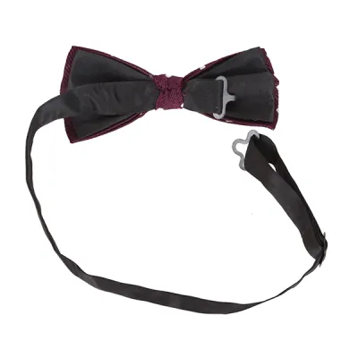 DASI KUPU MOTIF Dasi Kupu Kupu Pria Pesta Wisuda Polyester Tekstur Bow Tie Polkadot Maroon 4 bow_tie_polkadot_mo_3