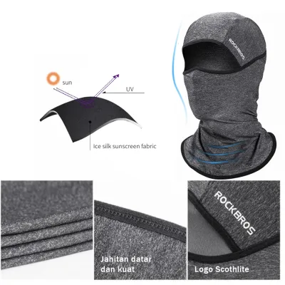 MASKER & BUFF Balaclava Rockbros Ice Silk Masker Motor Full Face Headgear Abu Tua 3 buff_balaclava_rockbross_at2