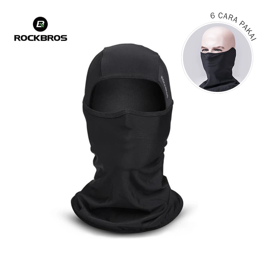 MASKER & BUFF Balaclava Rockbros Ice Silk Masker Motor Full Face Headgear Hitam 1 buff_balaclava_rockbross_hx0