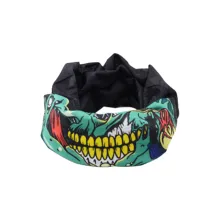 MASKER & BUFF Buff Masker Bandana Scarf Serbaguna Outdoor Hiking Motor Zombie Hitam