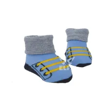 KAOS KAKI BALITA Kaos Kaki Anak Bayi 0 6 Bulan Anti Slip Sepatu Biru Pastel