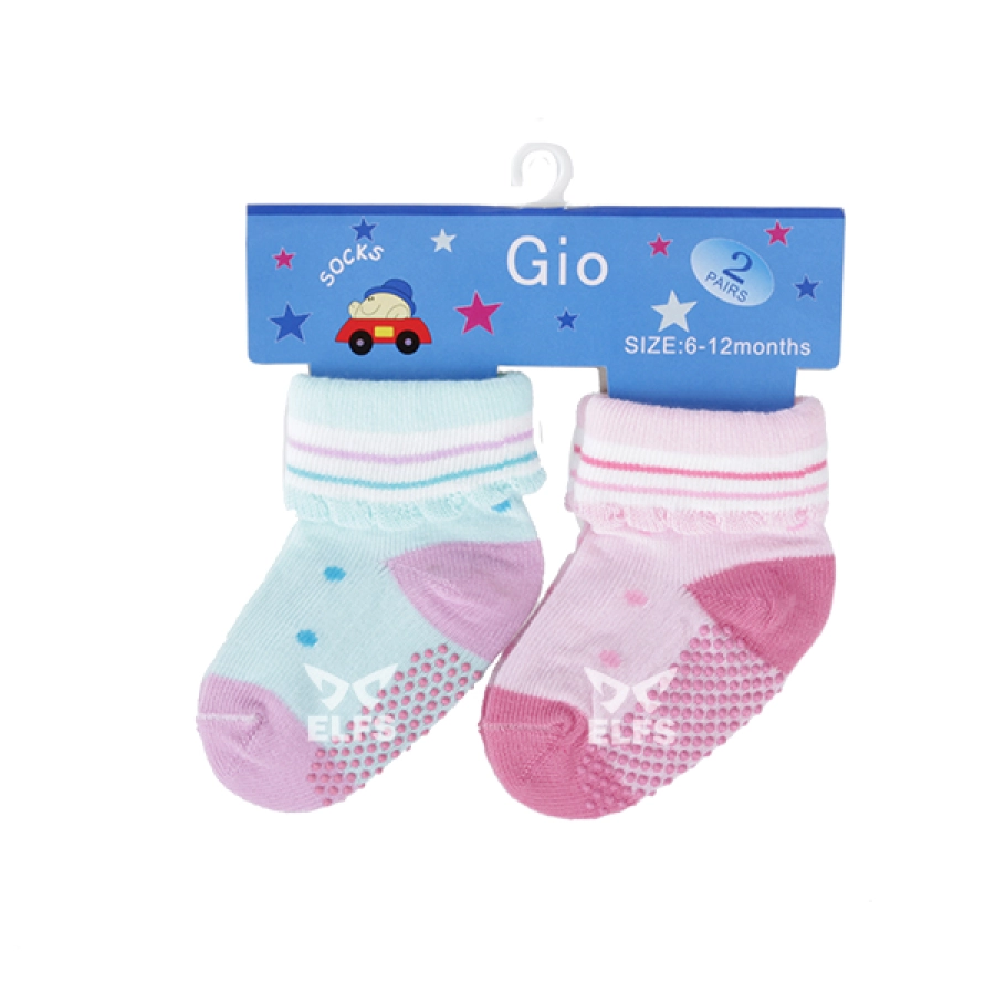 KAOS KAKI BALITA Kaos Kaki Anak Bayi 6 12 Bulan Anti Slip Dot 2 Pcs BP Katun Mix 1 by_kaos_kaki_612bln_dot_2pcs_bp_mx_0