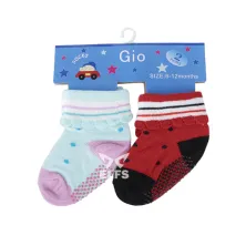 KAOS KAKI BALITA Kaos Kaki Anak Bayi 6 12 Bulan Anti Slip Dot 2 Pcs MB Katun Mix