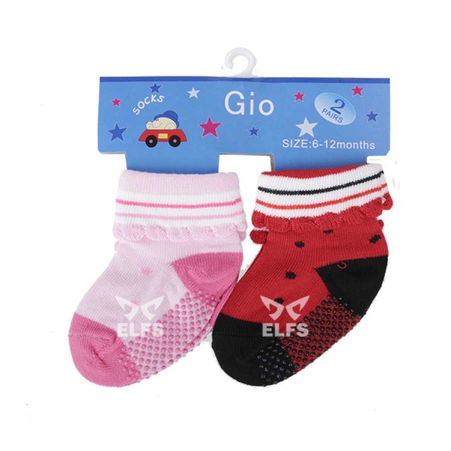 KAOS KAKI BALITA Kaos Kaki Anak Bayi 6 12 Bulan Anti Slip Dot 2 Pcs MP Katun Mix 1 by_kaos_kaki_612bln_dot_2pcs_mp_mx_0