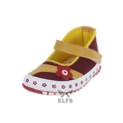 SEPATU BALITA Sepatu Anak Bayi Perempuan Anti Slip 205 Bunga Kuning Tua 1 by_sepatu_perempuan_205_bunga_kt_0