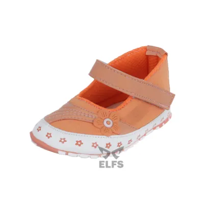 SEPATU BALITA Sepatu Anak Bayi Perempuan Anti Slip 205 Bunga Oranye 1 by_sepatu_perempuan_205_bunga_or_0