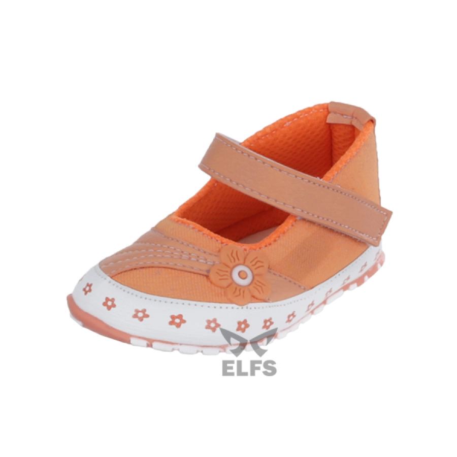 SEPATU BALITA Sepatu Anak Bayi Perempuan Anti Slip 205 Bunga Oranye 1 by_sepatu_perempuan_205_bunga_or_0