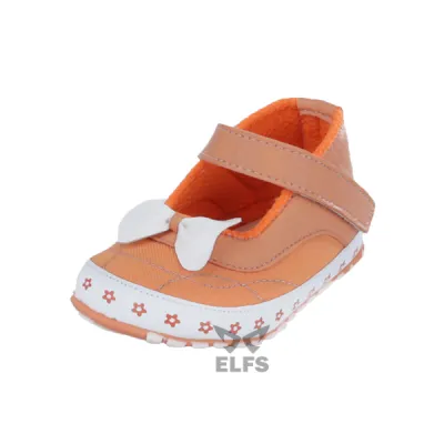 SEPATU BALITA Sepatu Anak Bayi Perempuan Anti Slip 207 Pita Oranye 1 by_sepatu_perempuan_207_pita_or_0