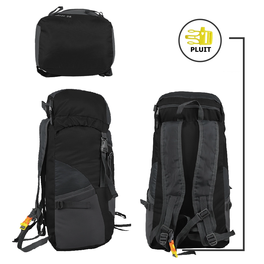 CARRIER Tas Ransel Gunung Lipat Anti Air 35L Foldable Waterproof Carrier 018 Hitam 2 carrier_agave_35l_black_2