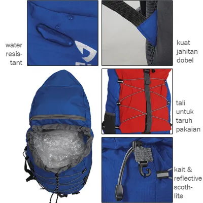 CARRIER Tas Ransel Gunung Lipat Anti Air 35L Foldable Water Resistant Carrier 019 Biru Tua 3 carrier_clove_35l_blue2_2