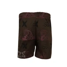 BOXER MOTIF Celana Pendek Santai Pria Boxer Rumahan Bahan Kaos Motif 02 Coklat Tua