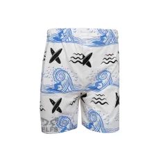 BOXER MOTIF Celana Pendek Santai Pria Boxer Rumahan Bahan Kaos Motif 02 Putih